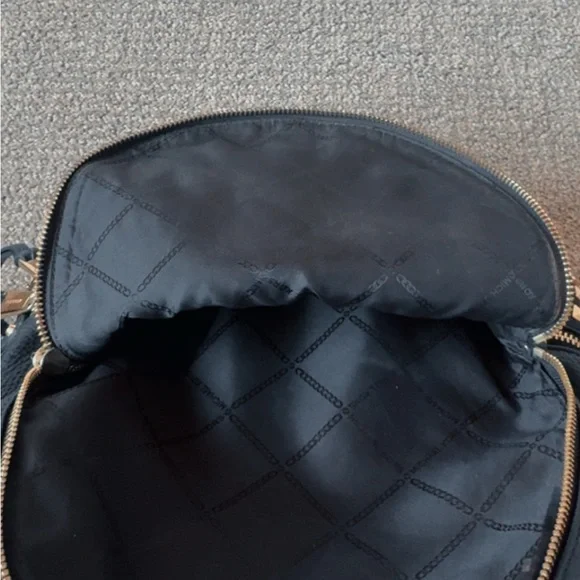 Michael Kors Black Backpack with Gold Studs and Red Bow - Picture 3 of 4